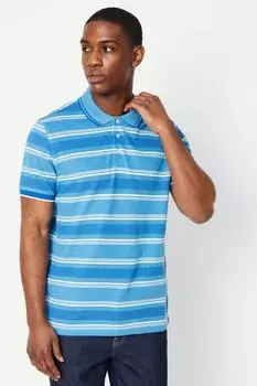 Поло в полоску из нескольких пике Debenhams, синий