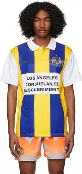 Поло в сине-желтую полоску Liberal Youth Ministry