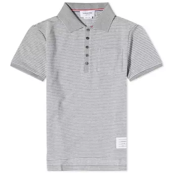 Поло в тонкую полоску Thom Browne с вафельным узором