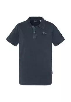Поло WASHED EFFECT Schott, синий