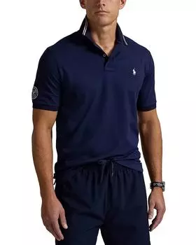 Поло Wimbledon Classic Fit Stretch Polo Ralph Lauren, синий