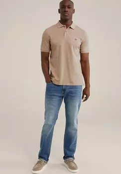 Поло With Structure WE Fashion, светло-коричневый