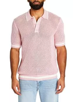 Поло Zane Crochet в розовом/белом цвете SER.O.YA