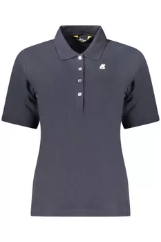 Поло женское K-Way с коротким рукавом и логотипом, синий