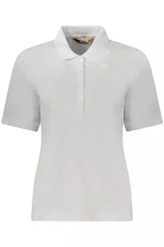 Поло женское K-Way с коротким рукавом и логотипом, белый