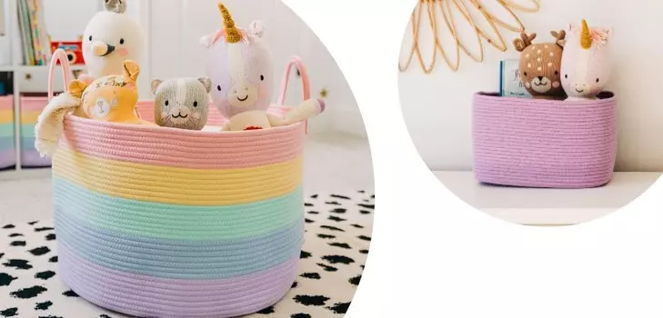 Полочные корзины + широкая корзина для белья - RAINBOW OrganiHaus