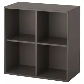 Полочный элемент на 4 отделения, настенный, темно-серый, 70x35x70 см, EKET IKEA