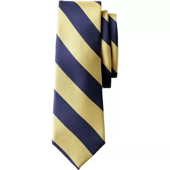 Полоса школьной формы Lands' End для завязывания галстука, цвет Navy Gold Stripe