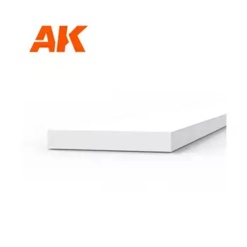 Полоса стирола - 0,75 х 5 х 350 мм., High Quality Modeling Styrene