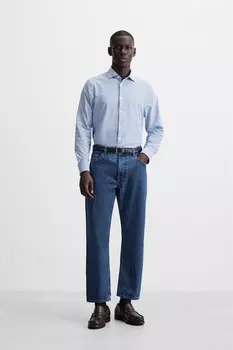 Полосатая эластичная рубашка ZARA, цвет striped