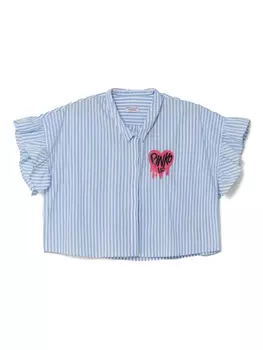 Полосатая блузка Pinko Kids, синий