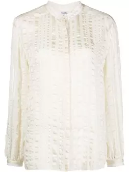 Полосатая блузка с длинными рукавами Filippa K, нейтральный цвет