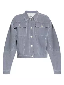 Полосатая джинсовая куртка MUNTHE, синий