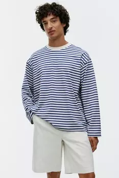 Полосатая футболка Arket, синий