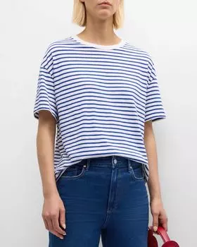 Полосатая футболка-бойфренд Rag & Bone, цвет Bluewht