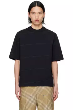 Полосатая футболка Burberry, черный