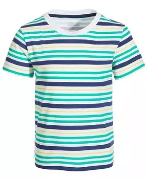 Полосатая футболка Danny для малышей и маленьких мальчиков Epic Threads, зеленый