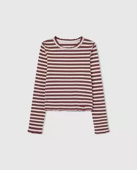 Полосатая футболка для девочки Pepe Jeans, мультиколор