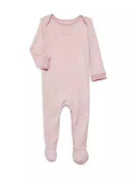 Полосатая футболка для маленьких девочек Calvin Klein, розовый