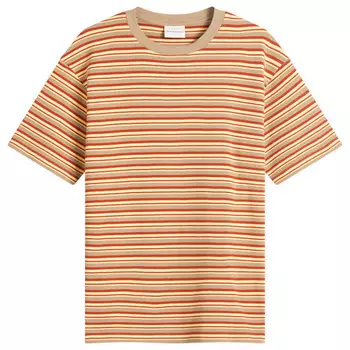 Полосатая футболка Drle De Monsieur, цвет banana