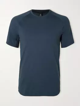 Полосатая футболка Drysense из эластичного переработанного джерси LULULEMON, нави