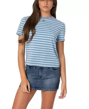 Полосатая футболка Edikted Callahan, синий