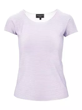 Полосатая футболка Emporio Armani, фиолетовый