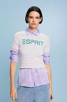 Полосатая футболка Esprit, сиреневый