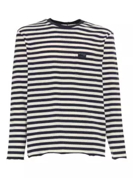 Полосатая футболка Fay, черный