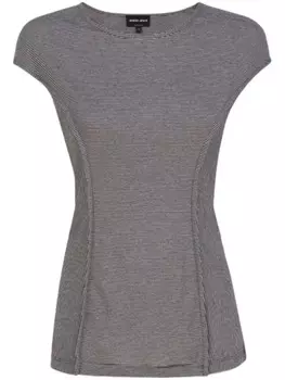 Полосатая футболка Giorgio Armani, черный