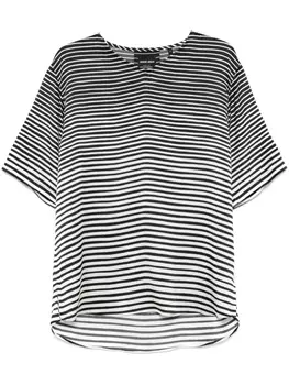 Полосатая футболка Giorgio Armani, черный