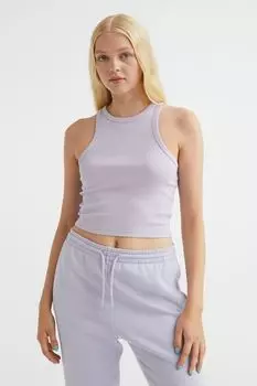 Полосатая футболка H&amp;M, светло-фиолетовый