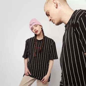 Полосатая футболка Karl Kani, цвет black/white