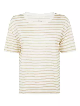 Полосатая футболка Majestic Filatures, золотой