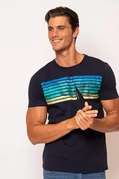 Полосатая футболка Mimo с овальным вырезом Heavy Tools, желтый