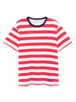 Полосатая футболка Moschino, красный