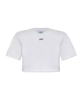 Полосатая футболка Off White, белый