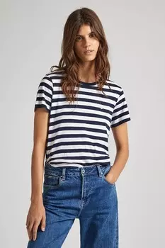 Полосатая футболка Pepe Jeans London, белый