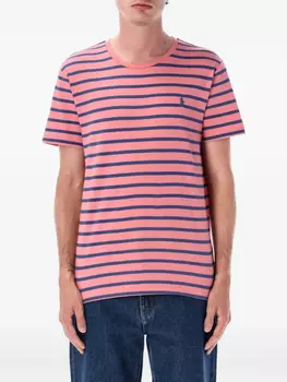 Полосатая футболка Polo Ralph Lauren, розовый