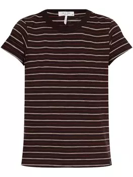 Полосатая футболка Rag & bone, коричневый