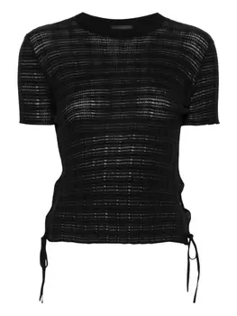 Полосатая футболка Roberto Collina, черный