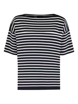 Полосатая футболка Roberto Collina, черный