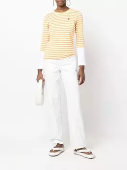 Полосатая футболка с длинными рукавами Comme Des Garons Play, желтый