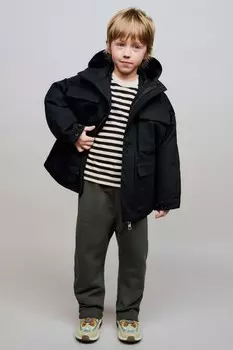 Полосатая футболка с карманом ZARA, полосатый