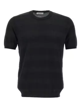 Полосатая футболка с коротким рукавом Kangra, черный