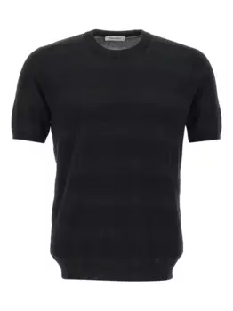 Полосатая футболка с короткими рукавами Kangra, черный