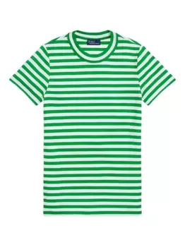 Полосатая футболка с круглым вырезом POLO RALPH LAUREN, зеленый