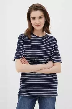 Полосатая футболка с овальным вырезом Finn Flare, белый