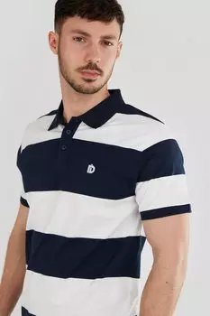 Полосатая футболка с воротником Fundango, белый