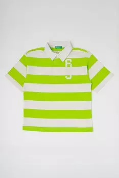 Полосатая футболка с воротником United Colors Of Benetton, белый
